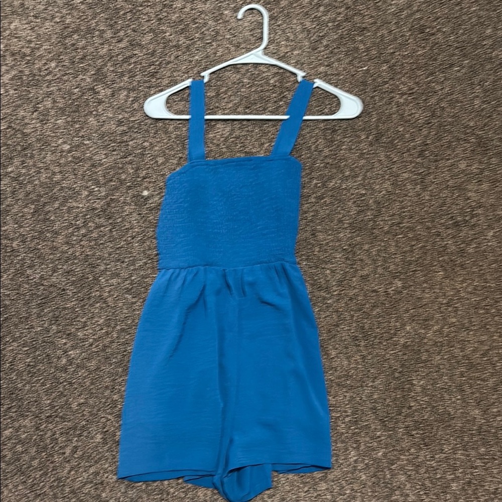 SHEIN Blue Jumpsuit Vibrant Sleeveless Romper